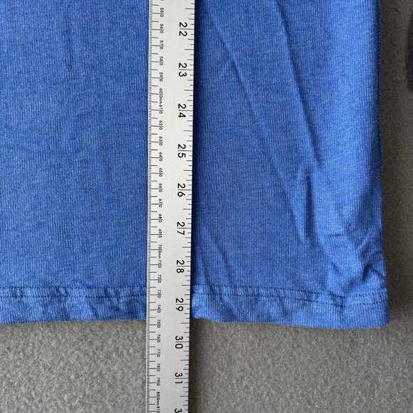 Puma Mens XL Blue Gray Logo Hoodie Pullover Long Sleeve Active Running Gymwear - Picture 6 of 16